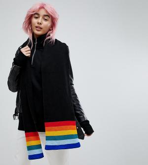 Вязаный шарф с радугой E.L.K. Цвет: черный