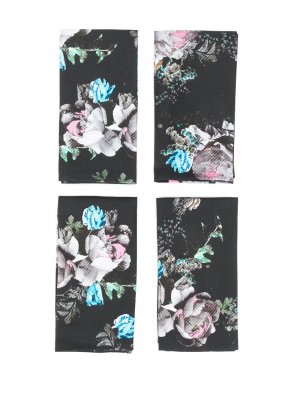 Набор салфеток Bouquet Preen By Thornton Bregazzi. Цвет: черный