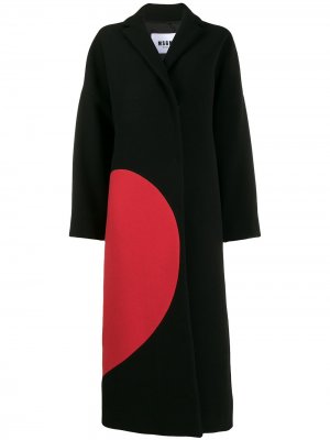 Пальто с принтом MSGM. Цвет: черный
