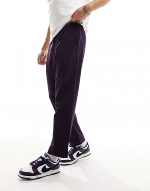 Фиолетовые узкие брюки на резинке Harry Brown. Цвет: фиолетовый