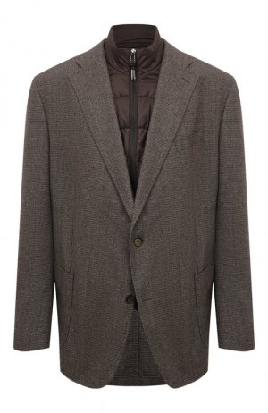 Комбинированный пиджак Windsor. Цвет: коричневый