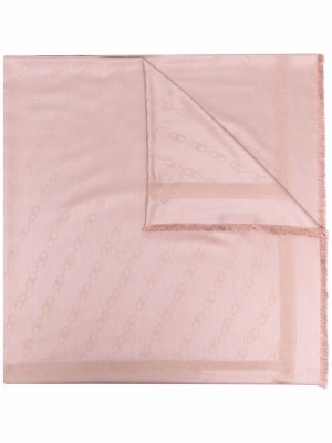 Жаккардовый шарф с принтом Elisabetta Franchi. Цвет: нейтральные цвета
