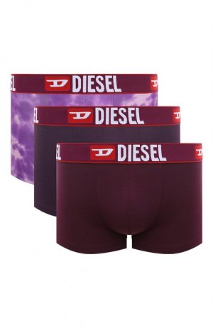 Комплект из трех боксеров Diesel. Цвет: фиолетовый