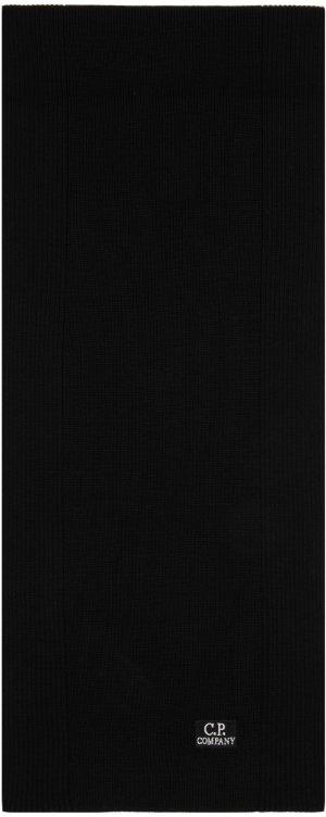 Черный шарф с нашивкой-логотипом C.P. Company