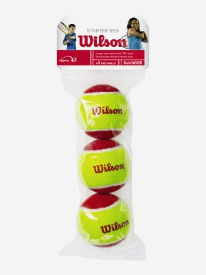 Набор теннисных мячей Starter Red, Желтый Wilson. Цвет: желтый