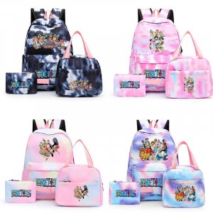 3 шт./компл. рюкзак для возвращения в школу, цельный стиле аниме девочек, набор Kawaii, школьные сумки мальчиков и обеда, пенал Bandai