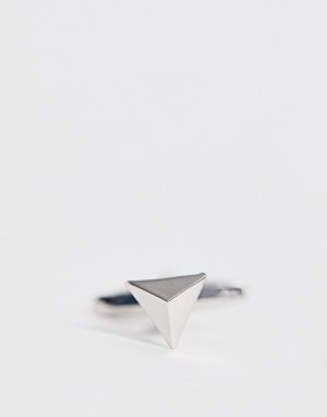 Серебристые треугольные запонки DesignB London. Цвет: серебряный