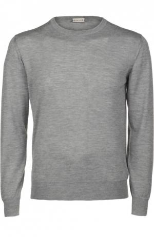 Вязаный пуловер Caruso. Цвет: серый
