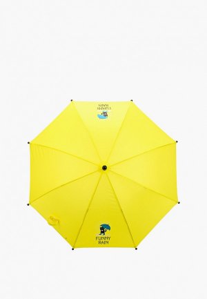 Зонт-трость Котофей. Цвет: желтый