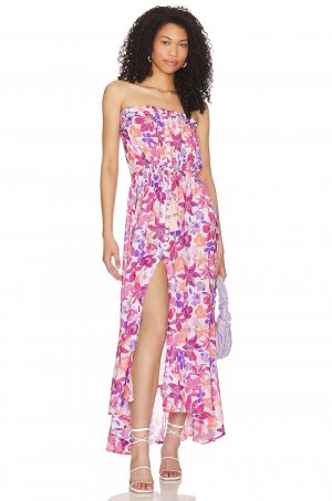 Платье макси Ryden, цвет Tropics Fuchsia Tiare Hawaii