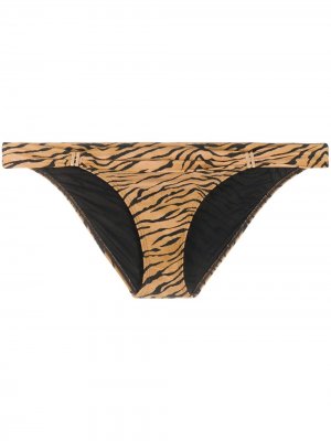Плавки бикини с тигровым принтом ViX. Цвет: коричневый