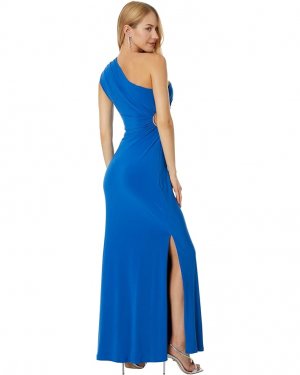 Платье One Shoulder Gown, синий BCBGMAXAZRIA