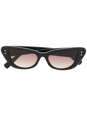 Солнцезащитные очки в оправе кошачий глаз с заклепками Just Cavalli. Цвет: черный