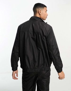 Черная нейлоновая спортивная куртка Rains. Цвет: черный