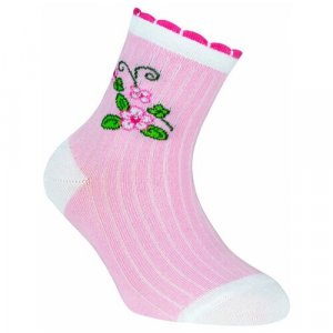 Носки tip-top со стразами и люрексом, размер 18, розовый Conte-kids. Цвет: розовый/светло-розовый