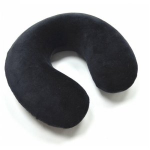 Подушка для шеи, черный Memory Foam. Цвет: черный