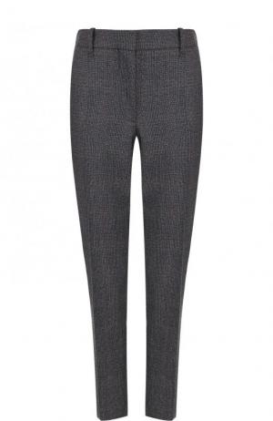 Укороченные шерстяные брюки со стрелками CALVIN KLEIN 205W39NYC. Цвет: серый