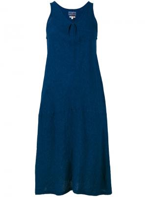 Платье с V-образным вырезом Blue Japan. Цвет: синий