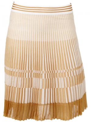 Плиссированная юбка Maison Ullens. Цвет: коричневый