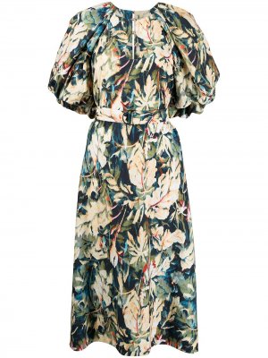 Платье макси Harlow с цветочным принтом Acler. Цвет: разноцветный