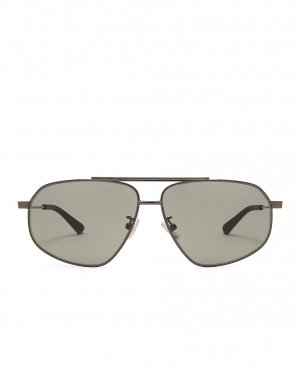 Солнцезащитные очки Full Metal, цвет Shiny Dark Ruthenium Bottega Veneta