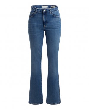 Сексуальные прямые расклешенные женские джинсы , синий Guess