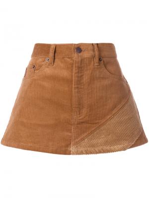 Вельветовая мини-юбка Marc Jacobs. Цвет: коричневый