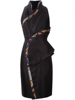 Асимметричное платье Infinity Iris Van Herpen. Цвет: чёрный