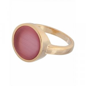 Кольцо помолвочное , кошачий глаз, размер 19, розовый Lotus Jewelry. Цвет: розовый
