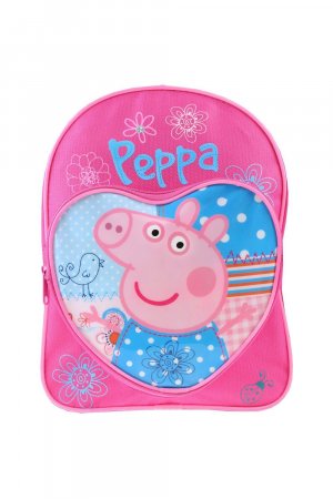 Детский рюкзак с карманом в форме сердца , розовый Peppa Pig