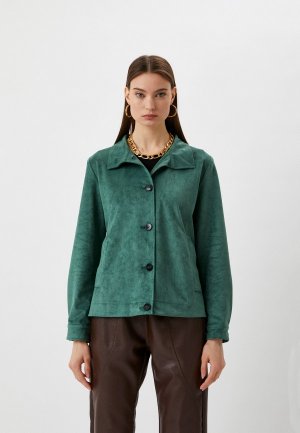 Куртка кожаная Emme Marella CARIDDI. Цвет: зеленый