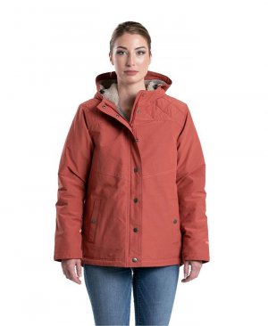 Женское пальто с капюшоном Softstone Micro-Duck , красный Berne