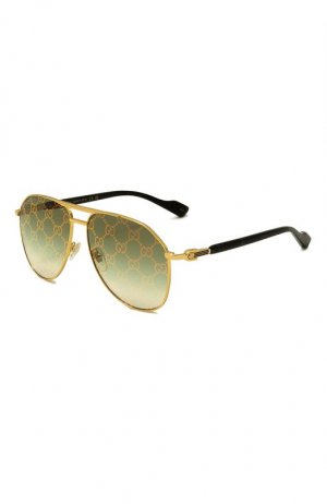 Солнцезащитные очки Gucci. Цвет: зеленый