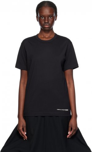 Черная футболка с принтом Comme Des Garcons, цвет Black Garçons