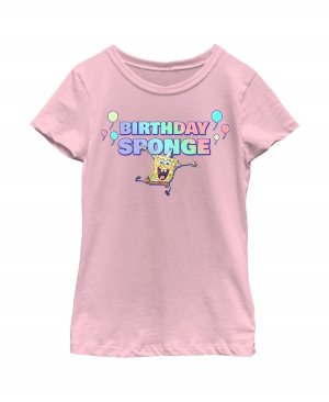Детская футболка с изображением Губки Боба Квадратных Штанов на день рождения для девочек Nickelodeon