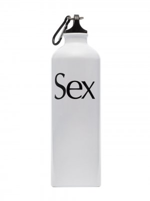 Бутылка для воды Sex More Joy. Цвет: белый