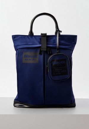 Рюкзак и кошелек Blauer. Цвет: синий