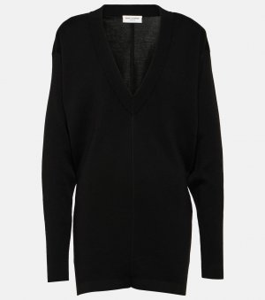 Шерстяное платье-свитер , черный Saint Laurent