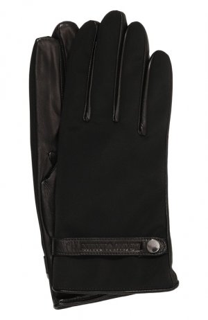 Комбинированные перчатки Emporio Armani. Цвет: чёрный