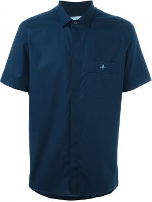 Рубашка с короткими рукавами Vivienne Westwood Man. Цвет: синий