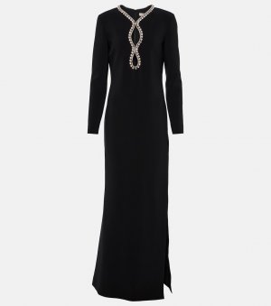 Платье с декорированным вырезом , черный Elie Saab
