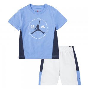 Костюм для малышей: футболка и шорты Court Blocked Short Set Jordan. Цвет: голубой