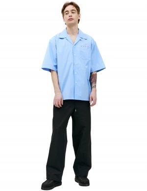 Хлопкова рубашка с коротким рукавом Marni