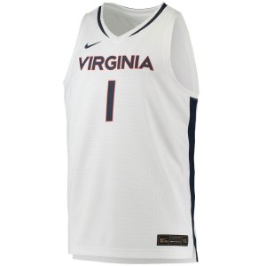 Мужская белая баскетбольная майка #1 Virginia Cavaliers реплика Nike