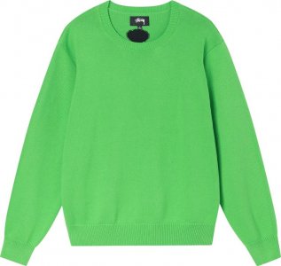 Свитер Bent Crown Sweater 'Lime', зеленый Stussy