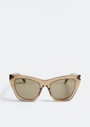 Солнцезащитные очки SL 214 Kate, коричневый Saint Laurent
