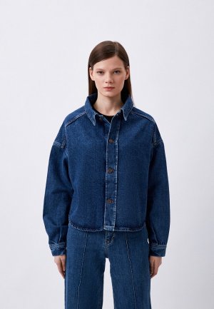 Куртка джинсовая BLCV. Цвет: синий