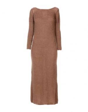 Длинное платье M.V. MAGLIERIA VENETA. Цвет: коричневый