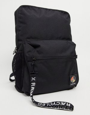 Черный рюкзак из переработанного полиэстера -Черный цвет Raeburn