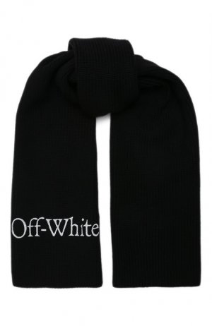 Шерстяной шарф Off-White. Цвет: чёрный